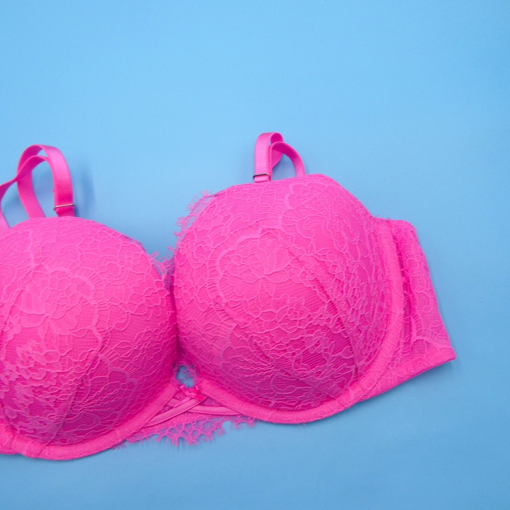 Victoria's Secret Bra Womens Size 38C Dream Angels Pink Lace Nylon Lingerie - Picture 3 of 8